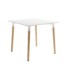 Mesa de comedor cuadrada blanca