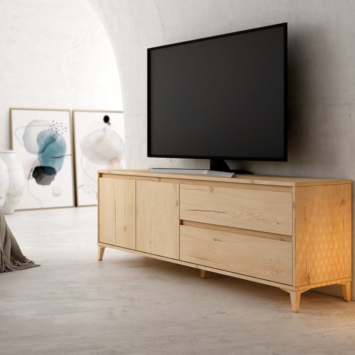 Resultado en Google SERP cuando se busque mueble tv madera bonito y barato