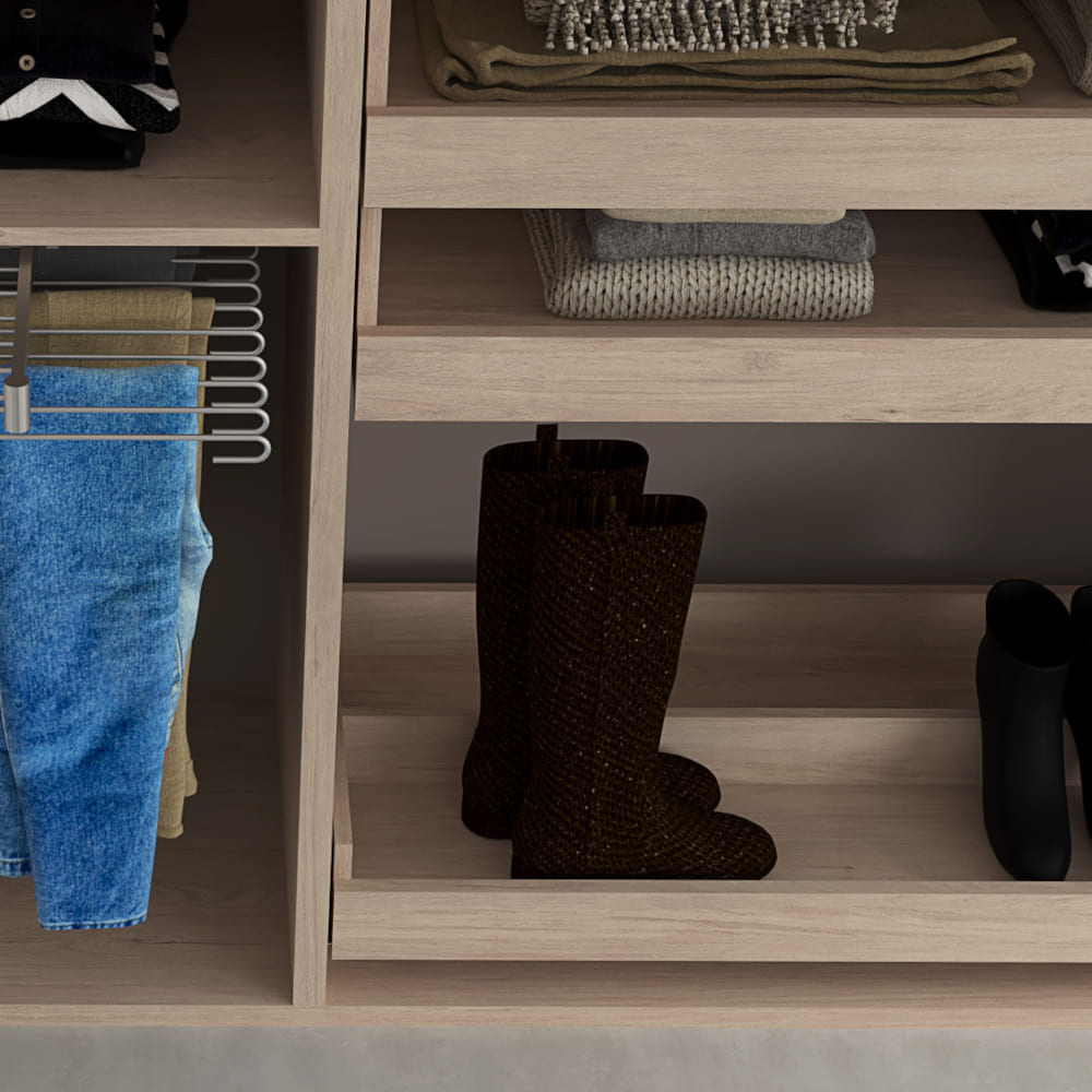 Armario completo con múltiples accesorios