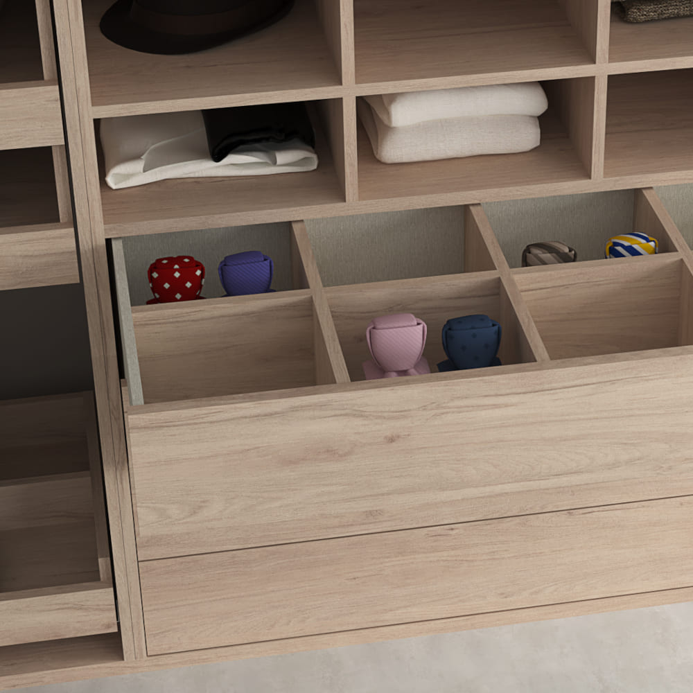 Armario completo con múltiples accesorios