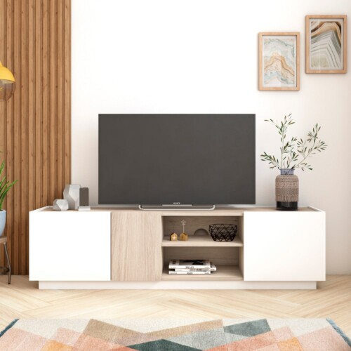 Mueble TV Blanco Natural Nanga 15626