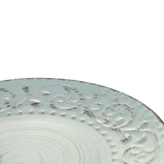 Plato llano azul gres LC-120252