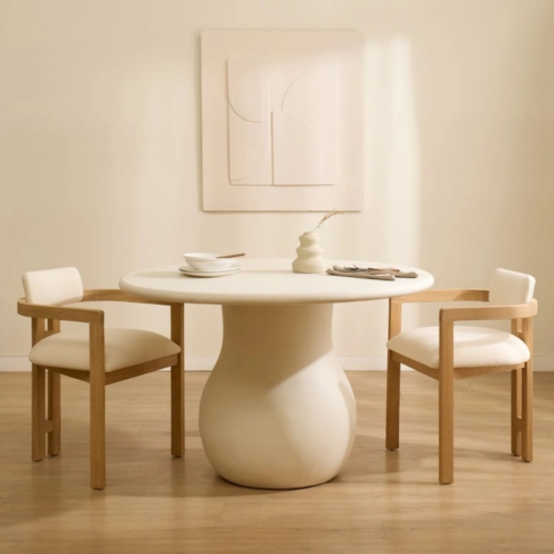 Mesa redonda de microcemento Mush WABI