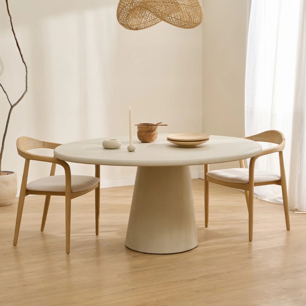 Mesa Blanca de Microcemento Dune ARUA INTERIORES tienda de gandia